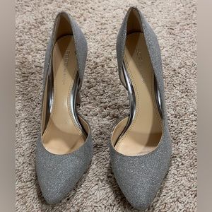 BCBG Silver Heels (Still in good condition)